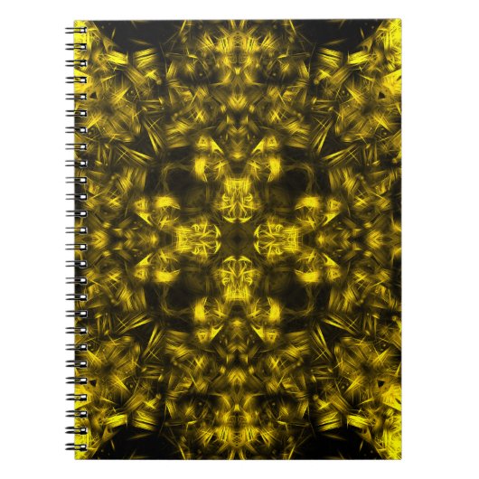 Carnet Art fractal énergétique sacré doré (Devant)