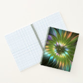 Carnet Art Fractal Fleur Imaginaire Coloré Lumineux (Intérieur)