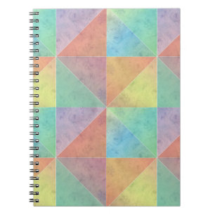 Carnet Art géométrique à l'aquarelle amusant Triangles