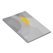Carnet Art géométrique gris et jaune minimal (Côté Droit)