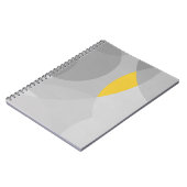 Carnet Art géométrique gris et jaune minimal (Côté gauche)