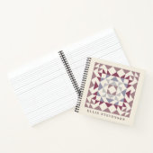 Carnet Art géométrique moderne bloc de courtepointe Plum (Intérieur)