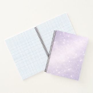 Carnet Art IA lilas pâle et gris perle