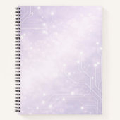 Carnet Art IA lilas pâle et gris perle (Devant)