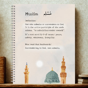 Carnet Art Islamique Moderne 'Muslim' Signification Journ