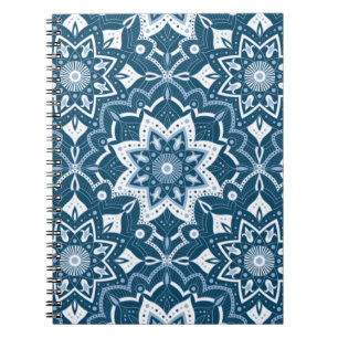 Carnet Art Islamique sans couture Bleu coloré