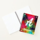 Carnet Art lumineux coloré et monogramme blanc (Intérieur)
