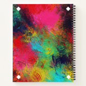 Carnet Art lumineux coloré et monogramme blanc (Dos)