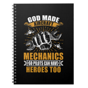Carnet Art mécanique   Dieu Made Aircraft Mechanics