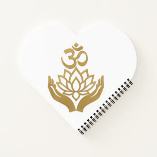 Carnet Art méditatif Lotus Mains Om