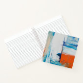 Carnet Art Moderne Abstrait Bleu et Orange (Intérieur)