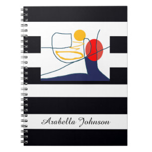 Carnet Art Moderne Abstrait Nom Personnalisé Classique Ch