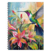 Carnet Art Moderne Colibri Coloré (Devant)