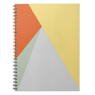 Carnet Art moderne du triangle jaune et orange