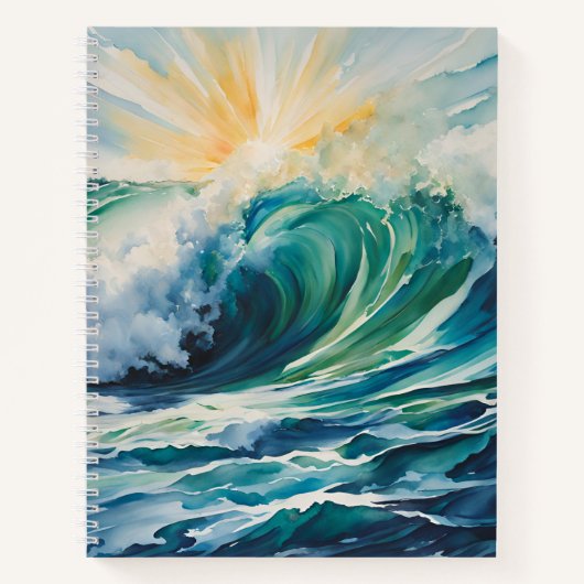 Carnet Art moderne Sun Ocean Wave Crescendo (Devant)