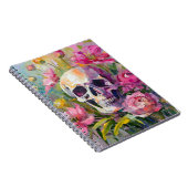 Carnet Art moderne Vie morte Crâne et fleurs Abstraits (Côté Droit)