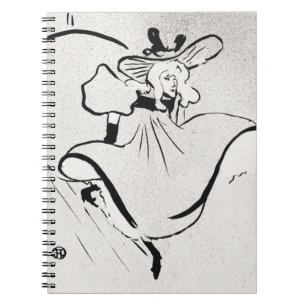 Carnet Art noir et blanc Jane Avril par Toulouse Lautrec