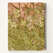 Carnet Art Nouveau Alfonse Mucha fleurs d'oeillets floral (Dos)