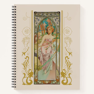 Carnet Art Nouveau Alphonse Mucha - Réveil matinal