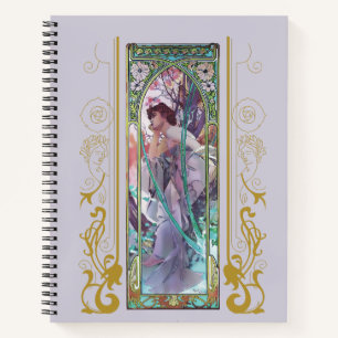 Carnet Art Nouveau Alphonse Mucha Soirée Contemplation