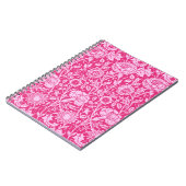 Carnet Art Nouveau Carnation Damask, Fuchsia rose (Côté gauche)