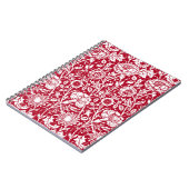Carnet Art Nouveau Carnation Damask, Red and White (Côté gauche)