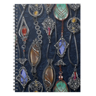 Carnet Art Nouveau Floral : Denim Elegance.