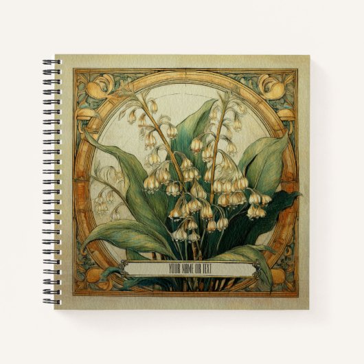 Carnet Art Nouveau Lily of the Valley (Devant)