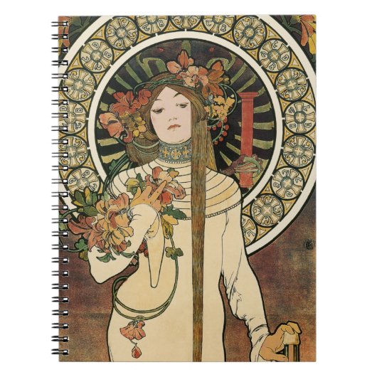 Carnet Art Nouveau Trappistine Mucha Art (Devant)