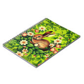 Carnet Art Nouveau Wild Rabbit and Flowers (Côté gauche)