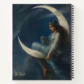 Carnet Art Nouveau Woman on Crescent Moon (Dos)