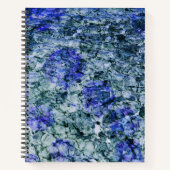 Carnet Art numérique d'aquarelle bleue arrière - plan abs (Devant)