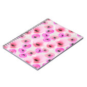 Carnet Art numérique d'aquarelle rose Fleurs (Côté gauche)