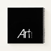 Carnet Art par votre nom Typographie Sketchbook (Dos)
