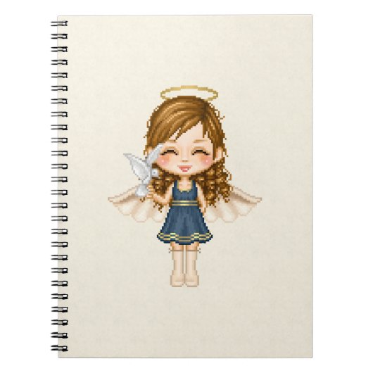 Carnet Art Pixel Angel Bleu (Devant)