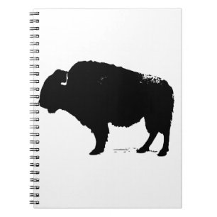 Carnet Art Pop Art Bison Buffle Noir & Blanc