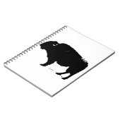 Carnet Art Pop Buffalo Bison Noir & Blanc (Côté gauche)