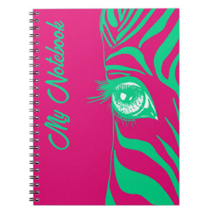 Carnet Art Pop Néon Motif Zèbre Glam