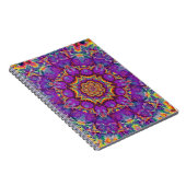 Carnet Art pourpre de kaléidoscope d'arc-en-ciel de fleur (Côté Droit)