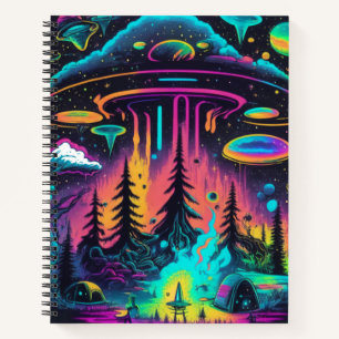 Carnet Art psychédélique de fantaisie OVNI