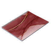 Carnet Art Resin, marsala rouge foncé abstrait arrière -  (Côté gauche)