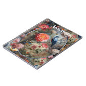 Carnet Art surréaliste avec fleurs et oiseaux (Côté gauche)