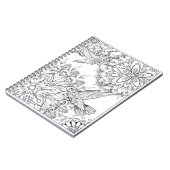 Carnet Art tiré par la main de mandala de colibri (Côté gauche)