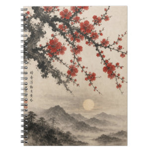 Carnet Art traditionnel sumi-e en lavis d'encre