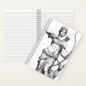 Carnet Artemis Goddess Mythology Line Art Notebook (À l'intérieur)
