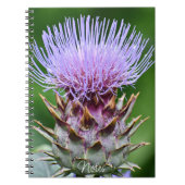 Carnet Artichoke violet Tête de chardon Floral (Devant)