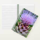 Carnet Artichoke violet Tête de chardon Floral (À l'intérieur)