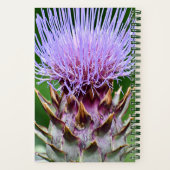 Carnet Artichoke violet Tête de chardon Floral (Verso)