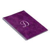 Carnet Article pourpre de cadeau de monogramme de motif (Côté Droit)