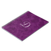 Carnet Article pourpre de cadeau de monogramme de motif (Côté gauche)